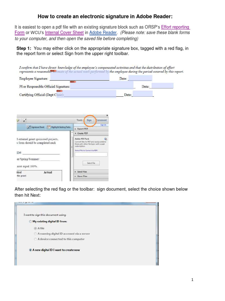 How to create an electronic signature pdf