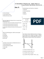 Physics - Section A: "Without Calculation" Physics Qs - Mock Test # 2