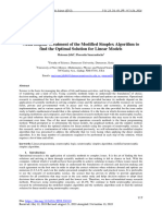 Neutrosophic Treatment of The Modified Simplex Algorithm To Find The Optimal Solution For Linear Models