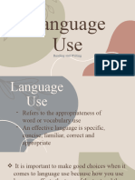 Language Use REPORT