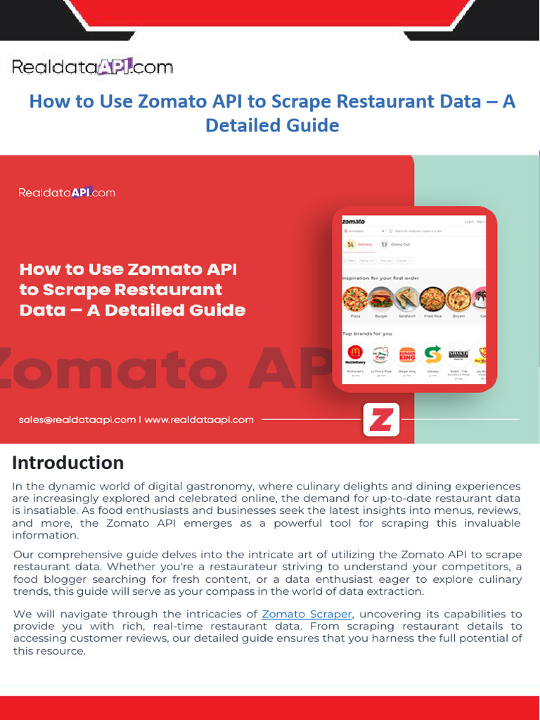 How to Use Zomato API to Scrape Restaurant Data a Detailed Guide (2