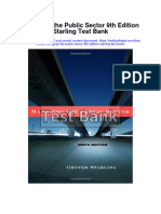 Instant Download Managing The Public Sector 9th Edition Starling Test Bank PDF Full Chapter