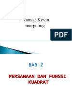 Bab 2 Persamaan Kuadrat Dan Fungsi Kuadr