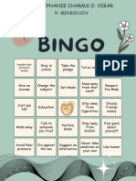 Green Groovy Lined Illustrated Earth Day Bingo Card