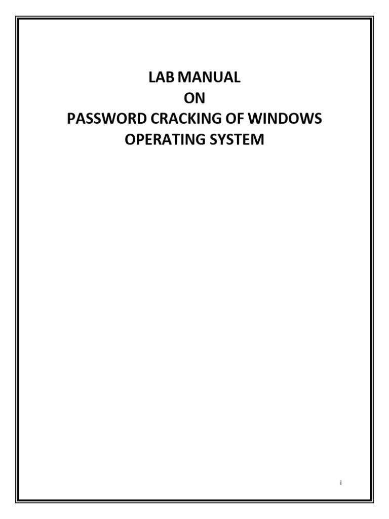 Password cracking of windows operating system pdf password