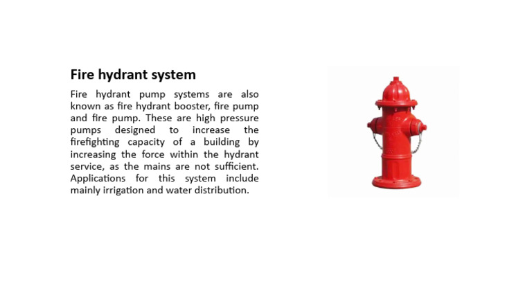 Fire Hydrant Booster System Overview | PDF