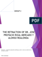 Group 2 The Retraction of Rizal and The Cry of Balintawak