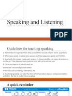 Teachng Listening and Speaking