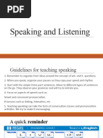 Teachng Listening and Speaking