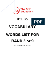 IELTS Vocabulary Words List Band 8 9