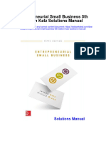 Instant Download Entrepreneurial Small Business 5th Edition Katz Solutions Manual PDF Full Chapter