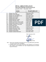 Jadwal Arisan Bulanan