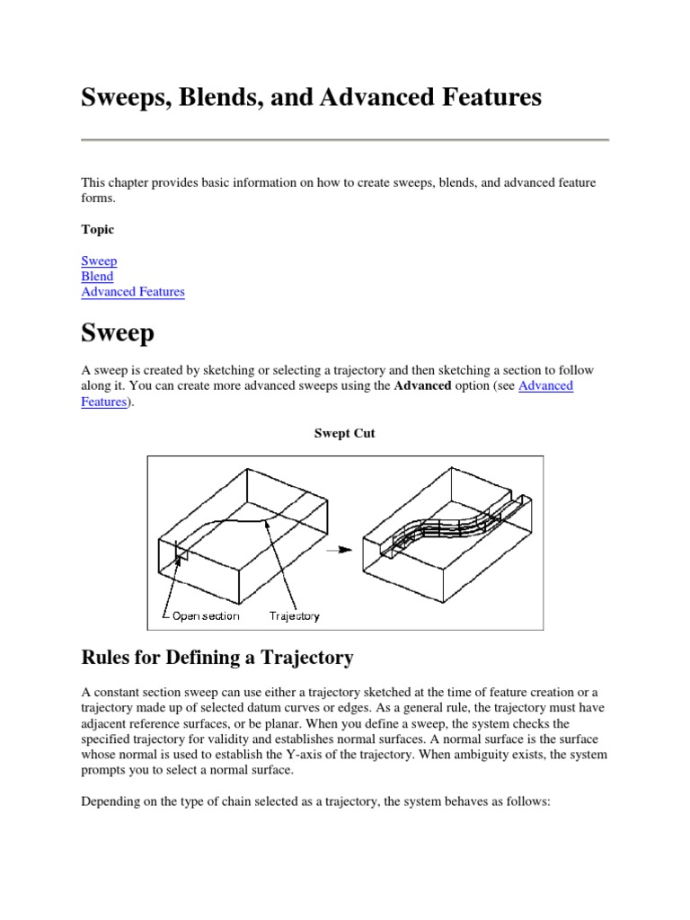 Swept, Blend Tools | PDF | Cartesian Coordinate System | Tangent