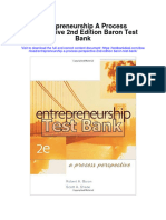 Instant Download Entrepreneurship A Process Perspective 2nd Edition Baron Test Bank PDF Full Chapter