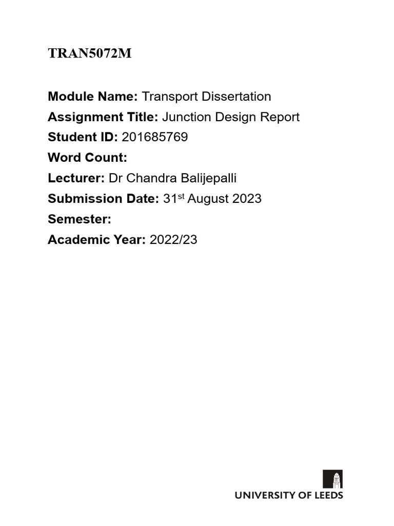 Junction Redesign Horsforth Roundabout PDF Traffic Simulation