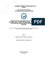 Tramitación de Expedientes en El Proceso de Deslinde Ante La Dirección Regional de Mensuras Catastrales, Departamento Norte