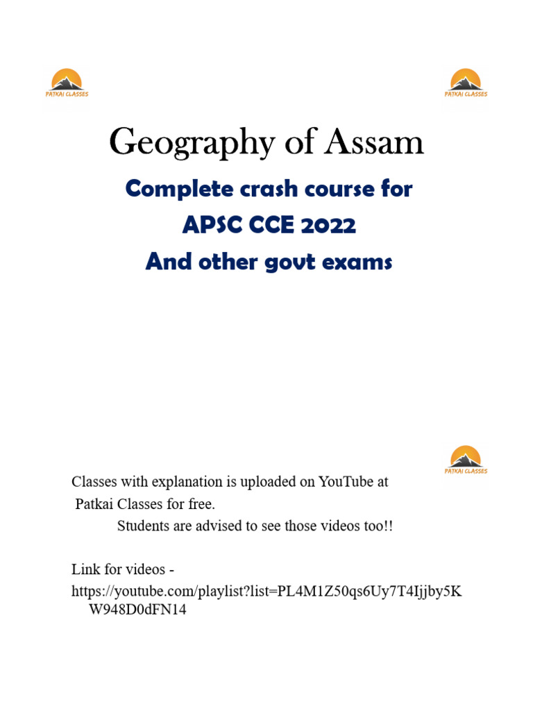 Assam Geography | PDF