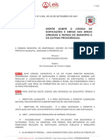 Dispõe Sobre O Código de Edificações E Obras Das Áreas Urbanas E Rurais Do Município E Dá Outras Providências