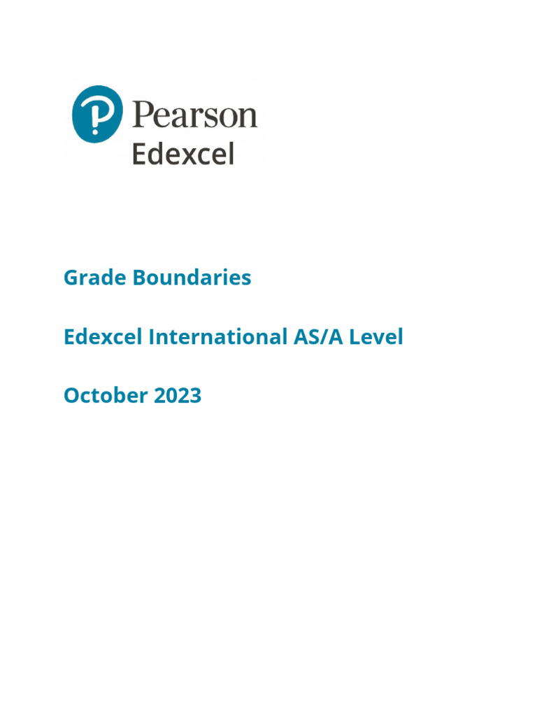 Edexcel ial 2023 october grade boundaries pdf physics chemistry