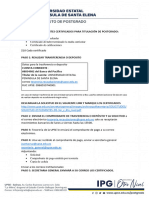 Hoja de Ruta Solicitud de Certificados para Titulacion