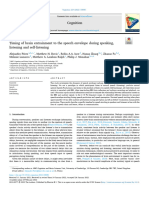 Timing of Brain Entrainment To The Speech Envelope During Speaki - 2022 - Cognit