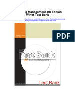 Instant Download Marketing Management 4th Edition Winer Test Bank PDF Full Chapter
