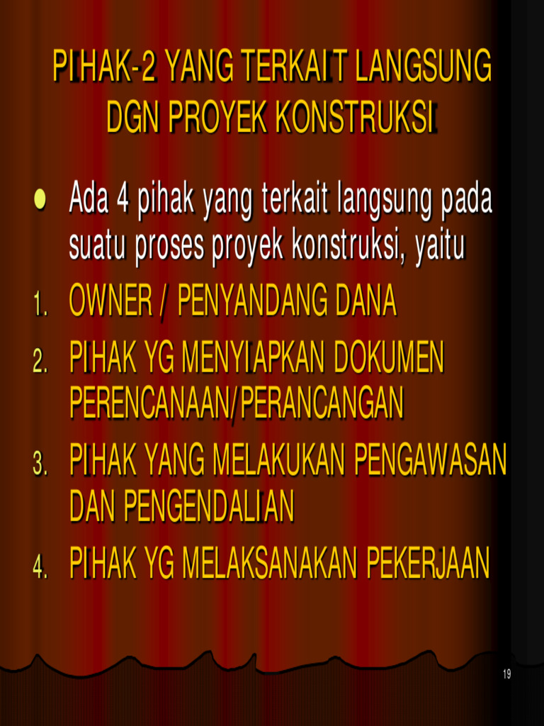 Struktur Pihak dalam Proyek Konstruksi | PDF