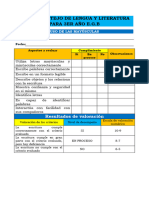 Lista de Cotejo para 3er Año Uso de Las Mayusculas