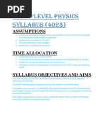 Phy 4023 Internal Syllabus