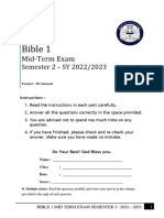 Bible 1 - (MID-TERM EXAM S1Y22-23)