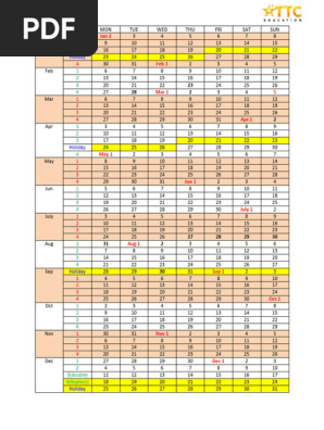 Calendar 2023