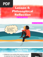 Lesson 4 Philosophical Reflection For Hand Outs