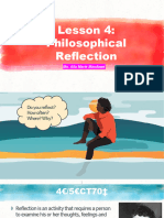 Lesson 4 Philosophical Reflection For Hand Outs