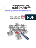 Instant Download Basic Marketing Research Using Microsoft Excel Data Analysis Canadian 1st Edition Burns Test Bank PDF Full Chapter