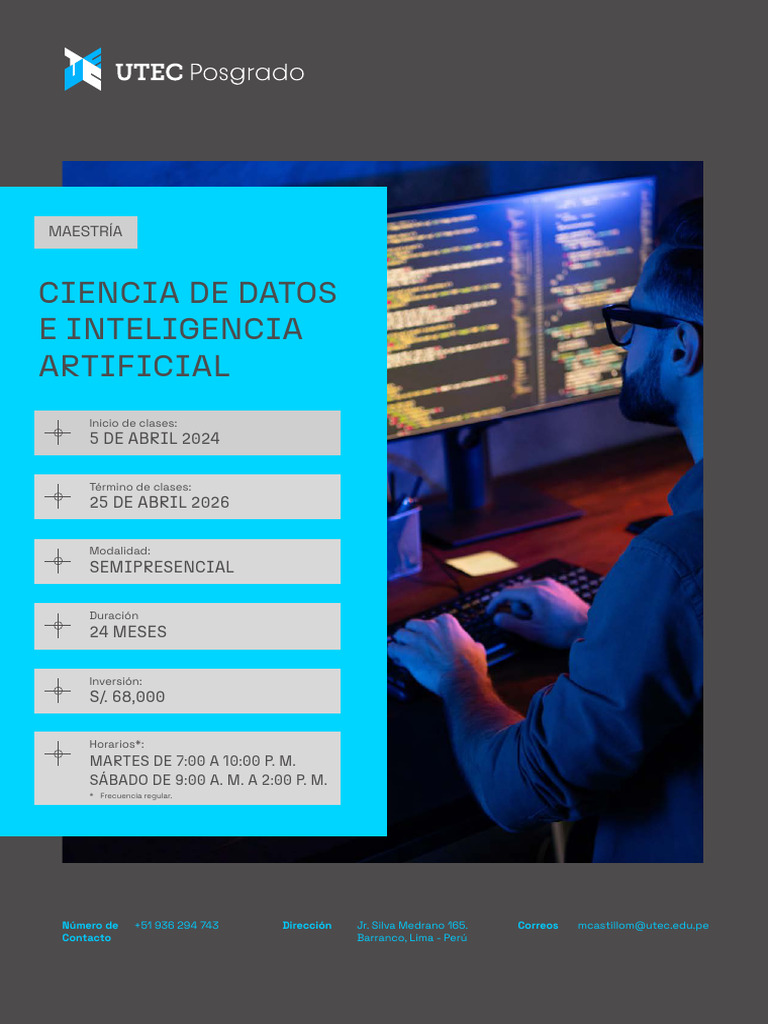 Maestría en Ciencia de Datos e IA UTEC | PDF | Inteligencia artificial ...