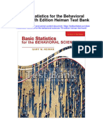 Instant Download Basic Statistics For The Behavioral Sciences 7th Edition Heiman Test Bank PDF Full Chapter