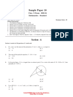 MA Sample Paper 10 Unsolved