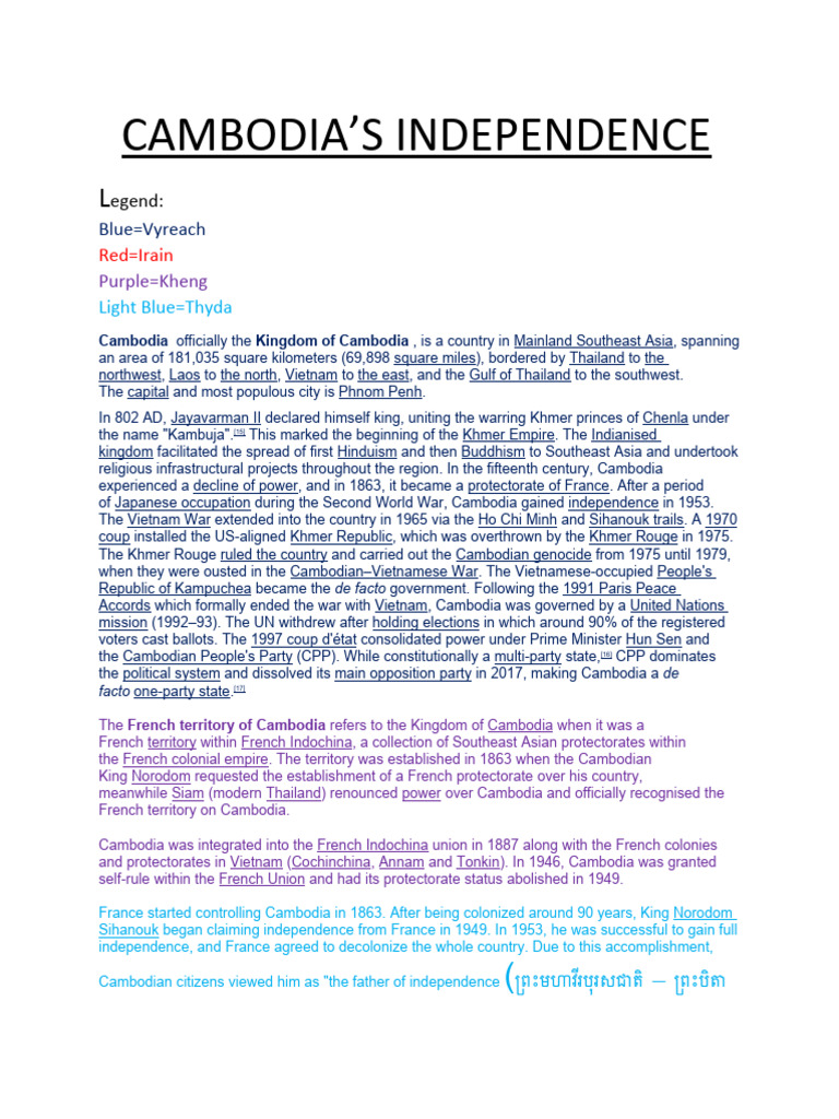 CAMBODIA | PDF | Cambodia | Indochina Wars