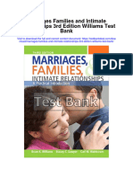 Instant Download Marriages Families and Intimate Relationships 3rd Edition Williams Test Bank PDF Full Chapter
