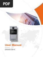 DNAKE Door Station S615 User Manual - V1.5