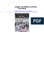 Instant Download Bcom Canadian 1st Edition Lehman Test Bank PDF Full Chapter
