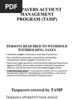 Taxpayers Account Management Program (Tamp)