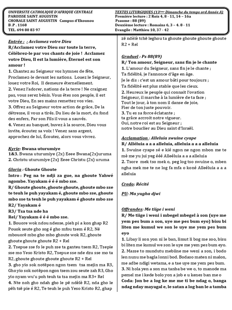 Louange et Adoration Divine | PDF | Liturgie et culte chrétien ...