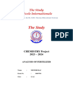 The Study L'école Internationale: CHEMISTRY Project 2023 - 2024