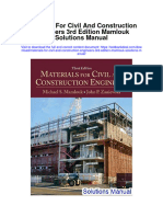 Instant download Materials for Civil and Construction Engineers 3rd Edition Mamlouk Solutions Manual pdf full chapter