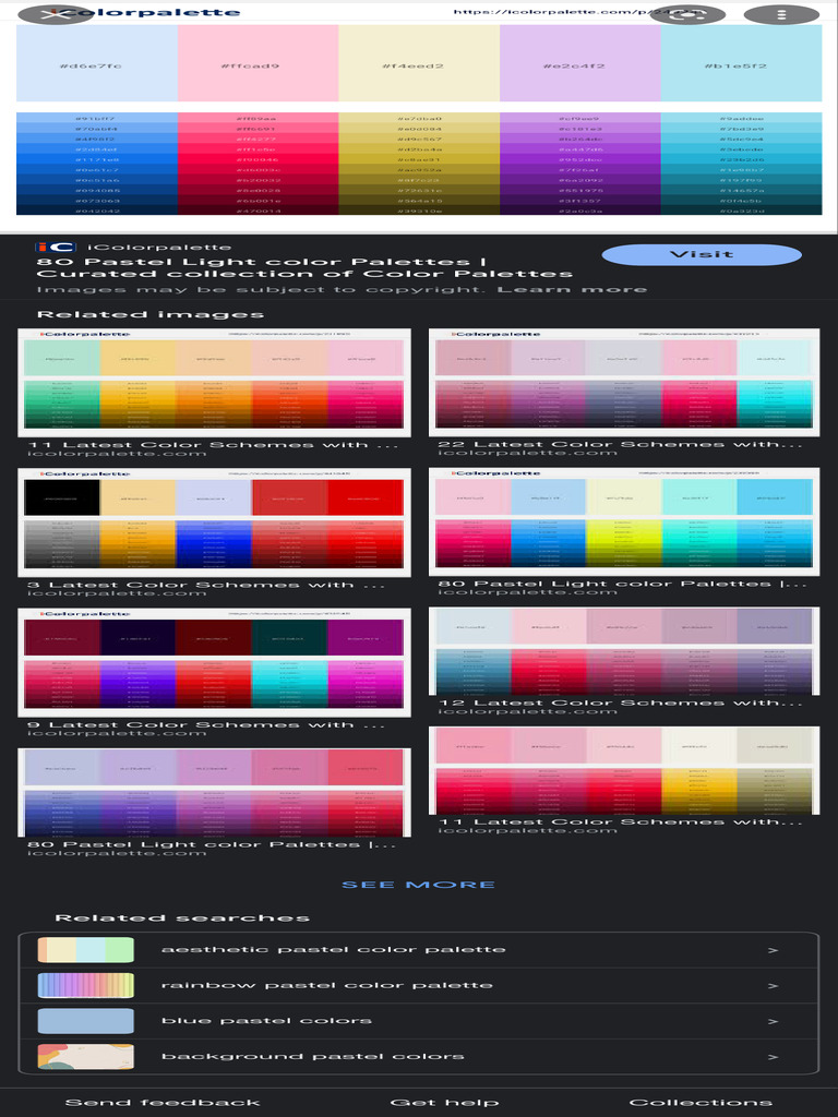 Pastel Colors Palette - Google Search | PDF