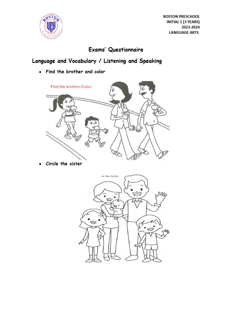 Initial 1 Exam Questionnaire | PDF | Linguistics | Human Communication