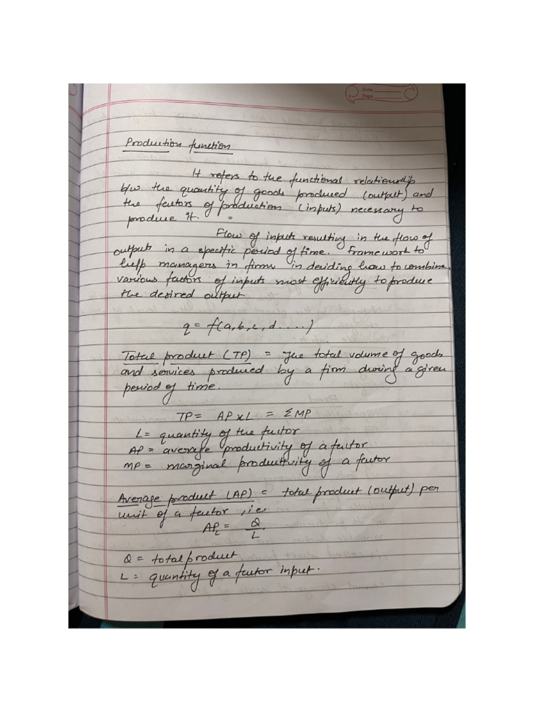 What Is Production Function And Cost Analysis