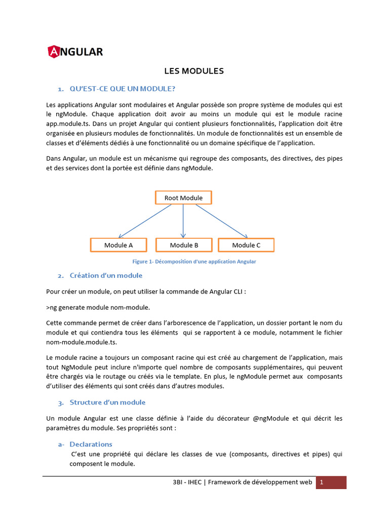 Comprendre les modules Angular | PDF | Programmation modulaire ...