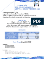 Cotización Renta de Equipo - Julieta Moreno - Lexus Santa Fe - 6 Sep 2023